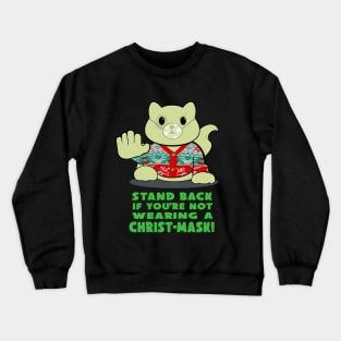 merry chritsmask cat Crewneck Sweatshirt